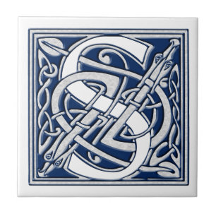 Celtic S Monogram Kakelplatta