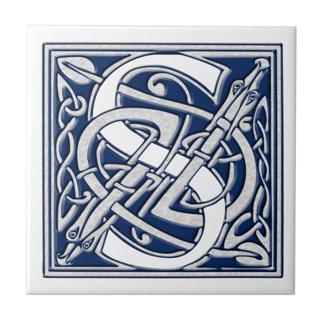 Celtic S Monogram Kakelplatta (Framsidan)