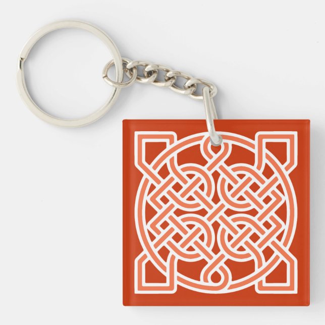 Celtic Sailor's Knot, Mandarin Orange and White (Framsidan)