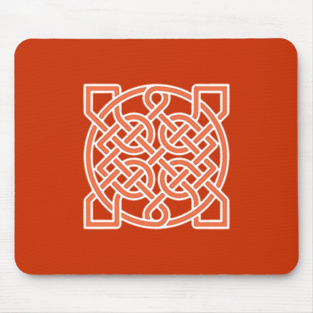 Celtic Sailor's Knot, Mandarin Orange och White M Musmatta (Framsidan)