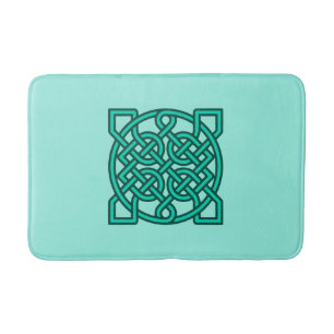 Celtic Sailor's Knot, Turcos, Aqua and Teal Badrumsmatta