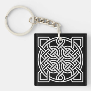 Celtic Sailor's Knot, White på en svart bakgrund