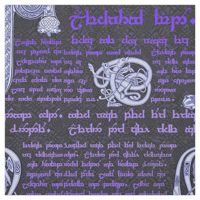 Celtic Sampler in Black and Lila Tyg (Provkarta)