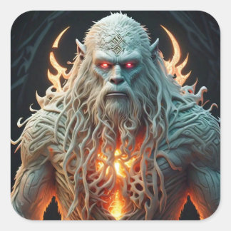 Celtic Sasquatch Fyrkantigt Klistermärke