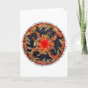 Celtic Scottish Terrier Medallion Kort