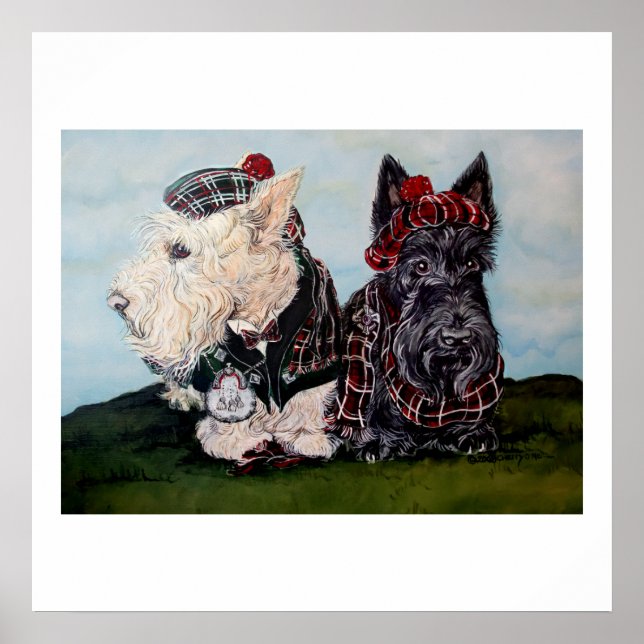 Celtic Scottish Terriers Poster (Framsidan)