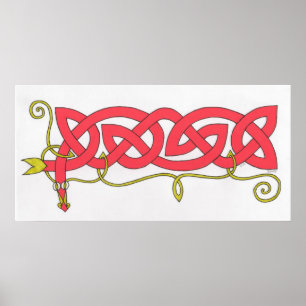 Celtic Serpent print Poster