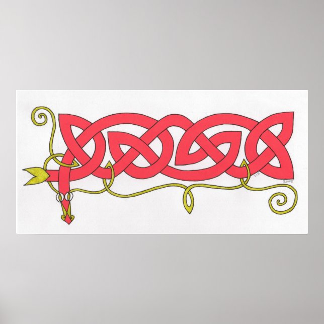 Celtic Serpent print Poster (Framsidan)