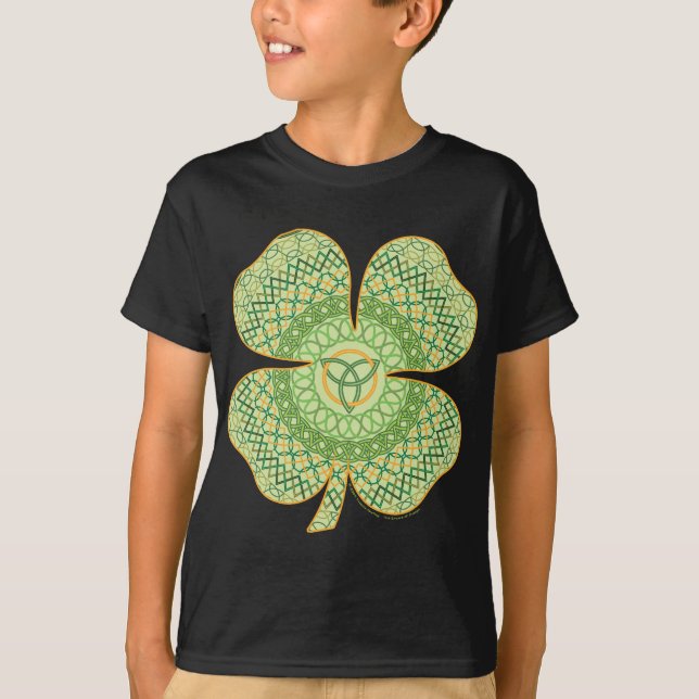 Celtic Shamrock Barn och Baby Mörk Shirt Tröja (Framsida)