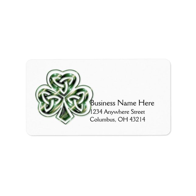 Celtic Shamrock Design 2 Adressetiketter 1 (Framsidan)