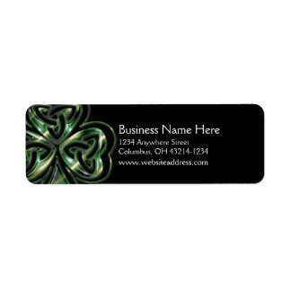 Celtic Shamrock Design 2 Returetiketter 2 Returadress Etikett