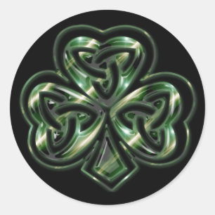 Celtic Shamrock Design 2 Stickers Runt Klistermärke