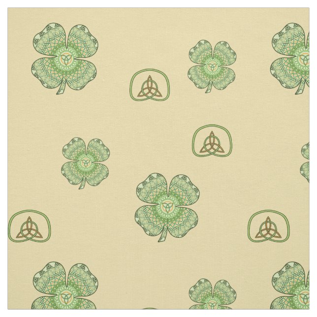 Celtic Shamrock Fabric Tyg (Provkarta)
