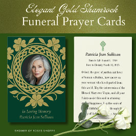 Celtic Shamrock Funeral Irish Prayer Visitkort