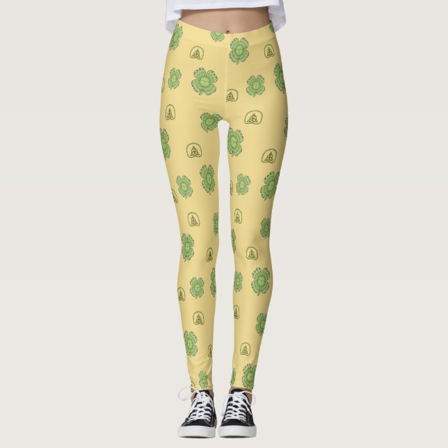 Celtic Shamrock Leggings (Framsida)