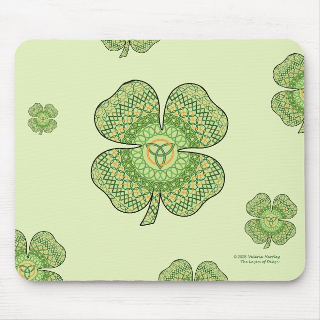 Celtic Shamrock Mousepad Musmatta (Framsidan)
