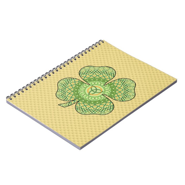 Celtic Shamrock Notebook Anteckningsbok (Vänstra Sidan)