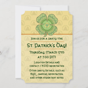 Celtic Shamrock Party-inbjudan Inbjudningar