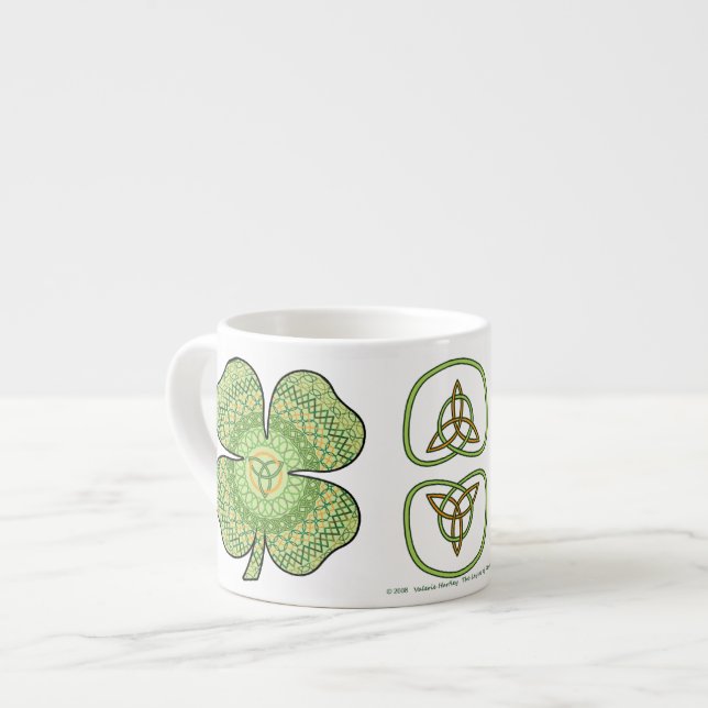 Celtic Shamrock Specialty Mugg Espressomugg (Framsida vänster)