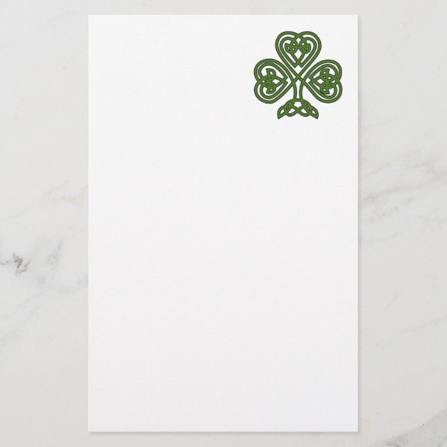 Celtic Shamrock - St patricks day Brevpapper (Framsida)