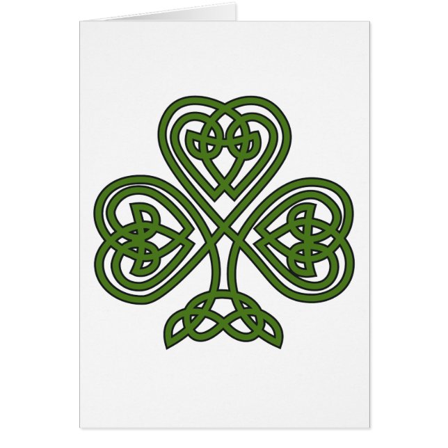 Celtic Shamrock - St patricks day Hälsningskort (Framsidan)