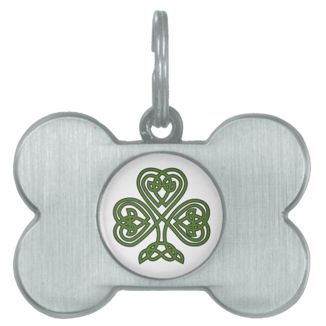 Celtic Shamrock - St patricks day ID-bricka Husdjur (Framsidan)