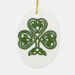 Celtic Shamrock - St patricks day Julgransprydnad Keramik