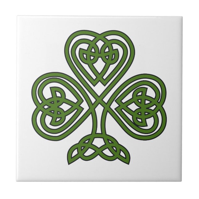 Celtic Shamrock - St patricks day Kakelplatta (Framsidan)