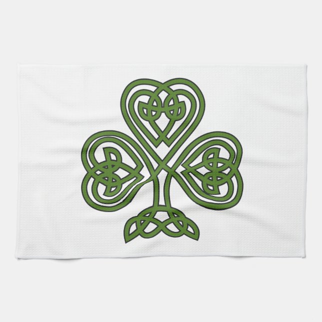 Celtic Shamrock - St patricks day Kökshandduk (Horisontell)