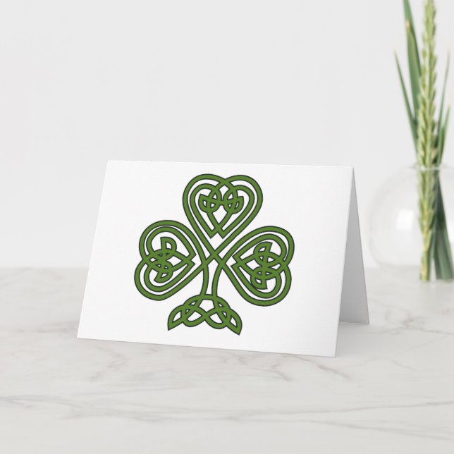 Celtic Shamrock - St patricks day Kort (Framsida)