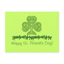 Celtic Shamrock St. Patrick's Day Postcard