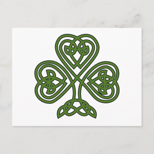 Celtic Shamrock - St patricks day Vykort (Framsida)