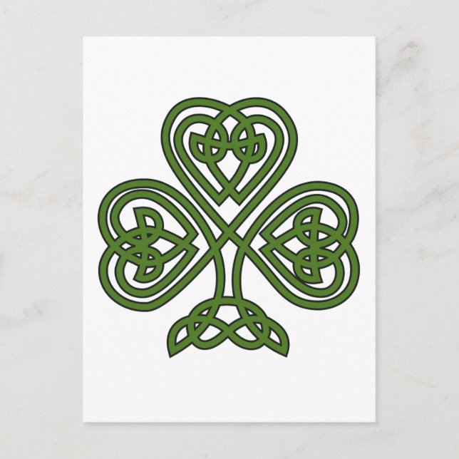 Celtic Shamrock - St patricks day Vykort (Framsida)