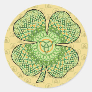 Celtic Shamrock Sticker Runt Klistermärke