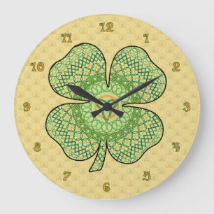 Celtic Shamrock Stor Klocka