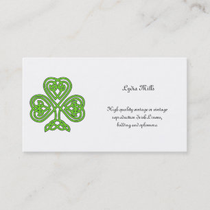 Celtic Shamrockdesign Visitkort