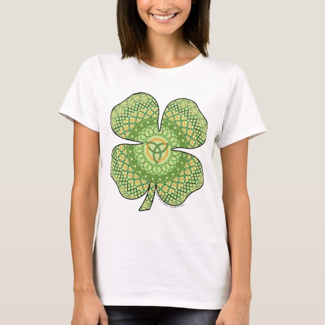 Celtic Shamrockkvinnor tänder skjortan T Shirt (Framsida)