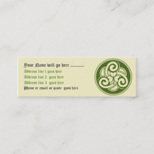 Celtic Shamrockvisitkort Mini Visitkort
