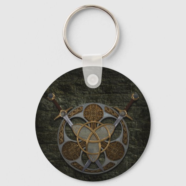 Celtic Shield och Swords Nyckelring (Framsida)