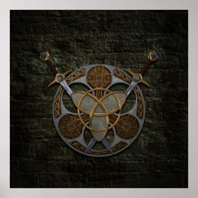 Celtic Shield och Swords Poster (Framsidan)