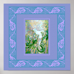 Celtic Sjöjungfru Print Poster
