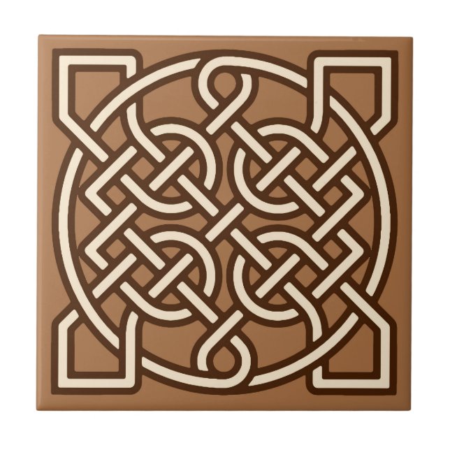 Celtic sjöman fnurra, kamelsolbränna, kräm och kakelplatta (Framsidan)
