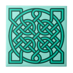 Celtic sjöman fnurra, turkos, Aqua och kricka Kakelplatta
