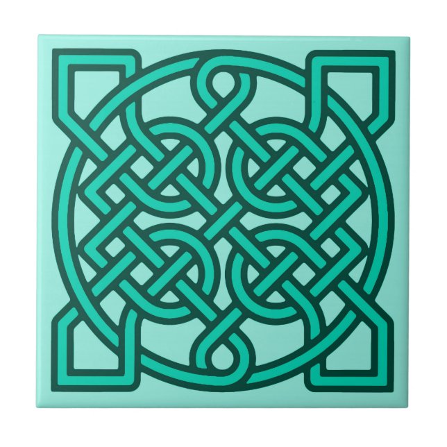 Celtic sjöman fnurra, turkos, Aqua och kricka Kakelplatta (Framsidan)