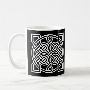 Celtic sjöman fnurra, vit på en svart bakgrund kaffemugg