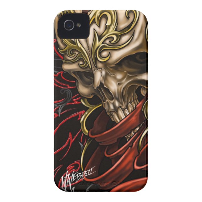 Celtic Skull iPhone 4 Case Case-Mate iPhone Skal (Baksidan)