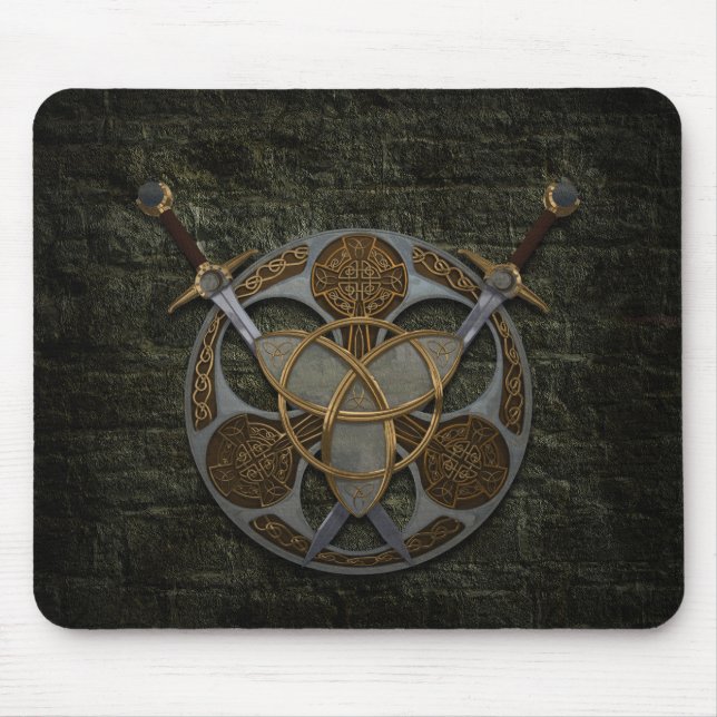 Celtic skyddar och svärd musmatta (Framsidan)