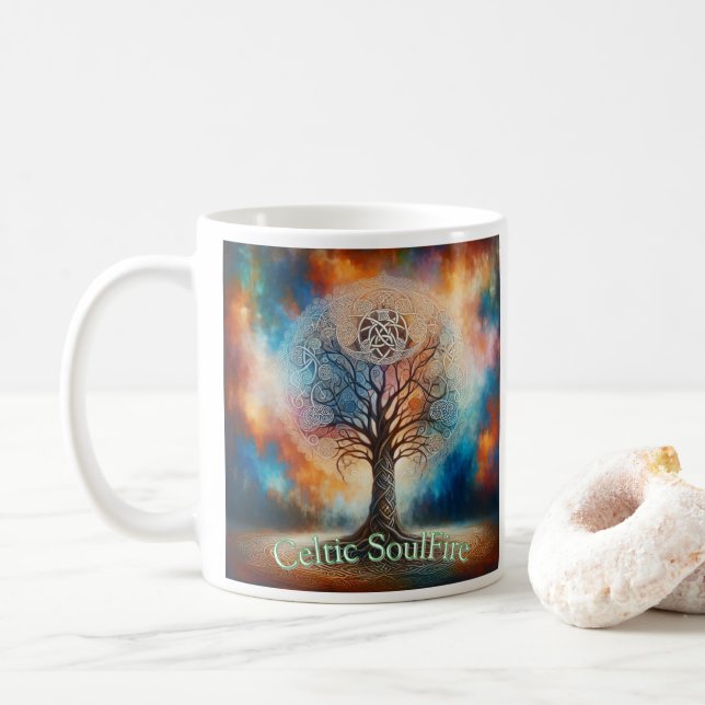 Celtic Soulfire Coffee och Tea Mugg (Med munk)