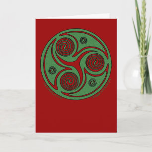 Celtic Spiral-julkort Helgkort