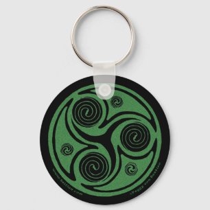 Celtic Spiral Keychain, Triskele design #2 Nyckelring